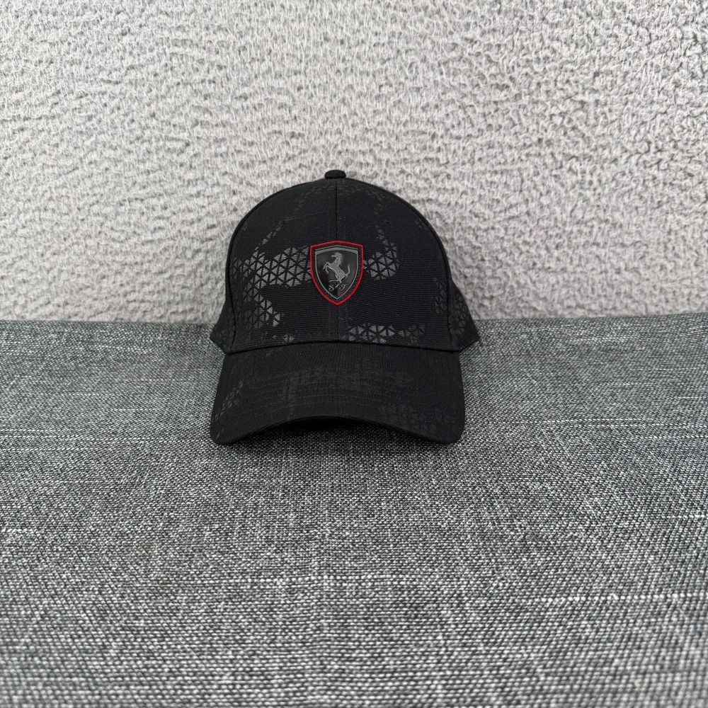 Scuderia Ferrari Black Embroidered Baseball Cap Camouflage Hat Rare